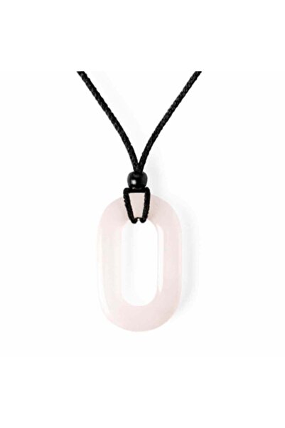 craftmystic Iubire si Armonie - Colier Oval cu Cuart Roz