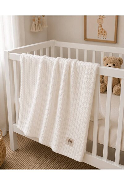 Fulya Tuhafiye Ftbabaycollection Knitted Pique Fabric 100% Cotton Baby Blanke...