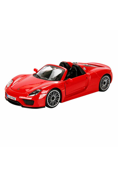 BBURAGO 1:24 Porsche 918 Spyder Model Car Red |   Diecast Metal Body |   Coll...