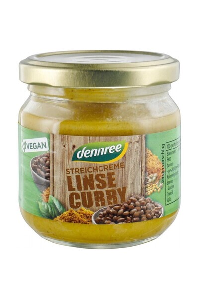 Dennree Pate de legume bio cu linte și curry, 180g