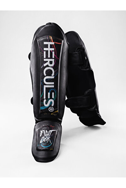Hercules Fight Gear AIGIS 1.0 Shin Guard (Kaval Koruyucu) – Siyah / Dinamik D...