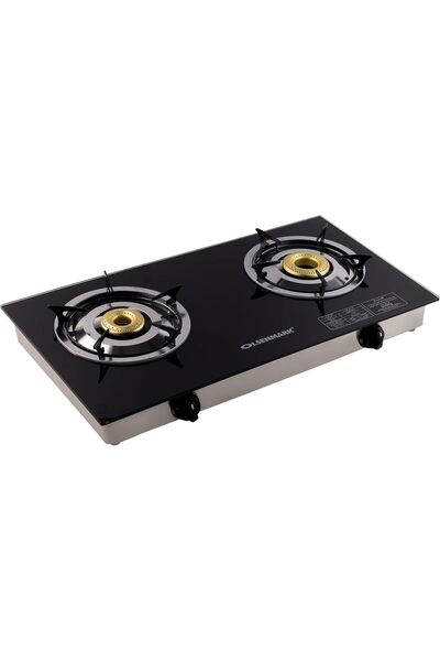 Olsenmark Gas Cooker- OMK2317| Dual Burners with Tempered Glass Panel| Auto I...