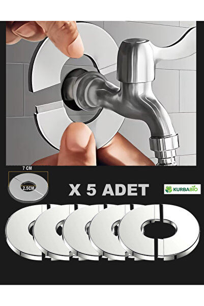 Kurbabio 7x2.5CM Paslanmaz Çelik 5 Adet Taharet Musluk Aynası Batarya Musluk ...