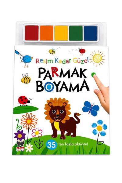 Net Çocuk Yayınları As Beautiful as the Picture Finger Painting Book 5 Colors...