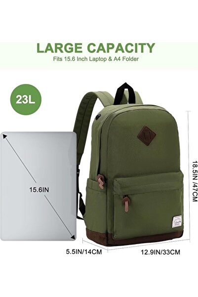 VASCHY Backpack for Men Women, Classic Water-resistant Lightweight Backpack f...