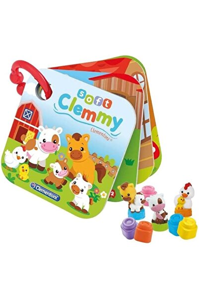 Baby Clementoni كليمنتوني سوفت كليمي - مكعبات مطاطية على شكل حيوانات المزرعة ...