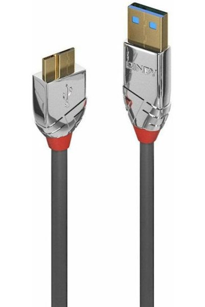 LİNDY Καλώδιο USB 2.0 σε micro USB, κανονικό, 2μ, Γκρι (36658)