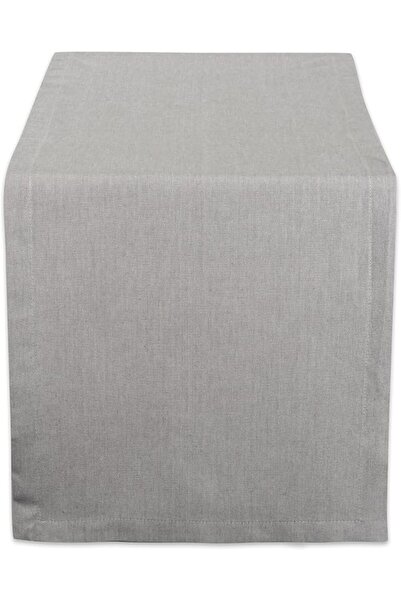 DII CAMZ38723 Solid Chambray, Table Runner 14x72, Chambray Gray