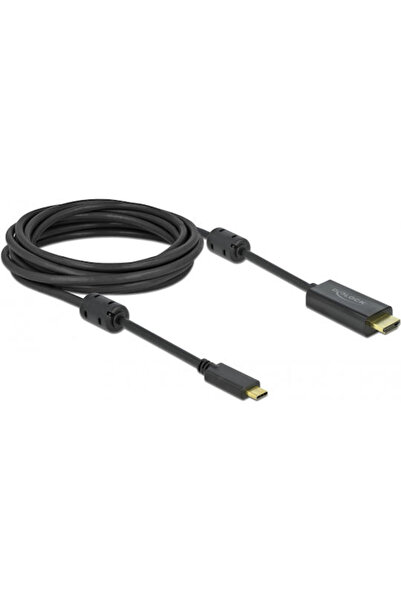 DELOCK Καλώδιο HDMI αρσενικό - USB-C αρσενικό 5μ Μαύρο Κωδικός: 85972