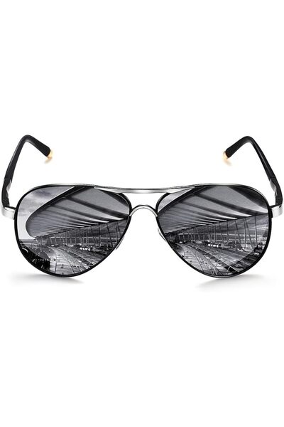 GENERAL ROCKNIGHT Polarized Aviator Sunglasses for Men Women Metal Flat Top S...