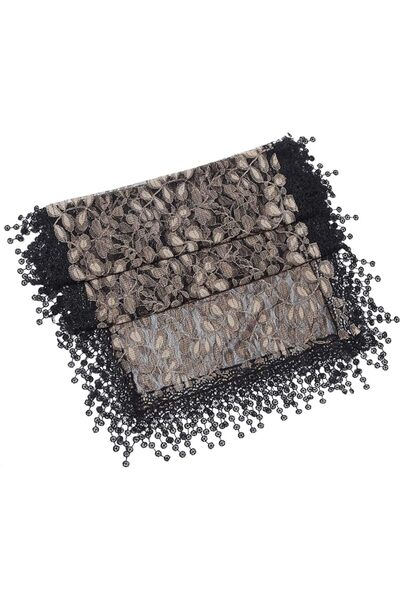 Cindy Wume Cindy and Wendy Lightweight Soft Leaf Lace Fringes Scarf shawl for...