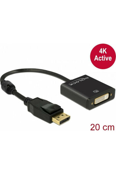 DELOCK Μετατροπέας DisplayPort Αρσενικό σε DVI-I Θηλυκό 1 Τεμάχιο 62599