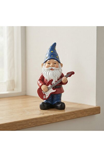 DeaL Figurină decorativă de grădină Gnom muzician 15 cm — Zâmbet și distracți...