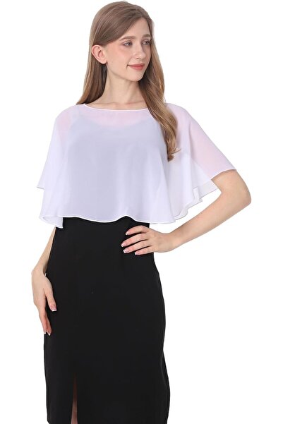 GENERAL Baoqiya Capelets for Women Shawls and Wraps Soft Chiffon Cape For Wed...