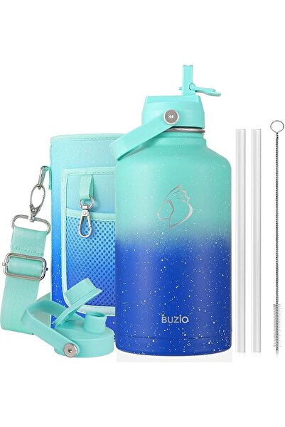 BUZIO Stainless Steel Water Bottle 40 oz (Cold for 48 Hrs, Hot for 24 Hrs), 1...