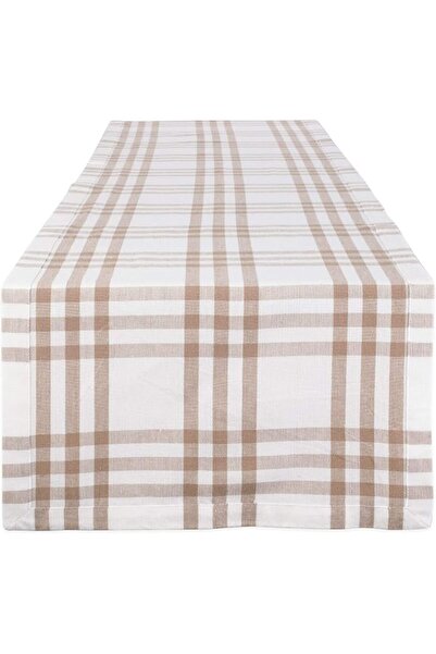 DII Home Sweet Farmhouse Plaid Tabletop Collection, Table Runner, 14x72, Black