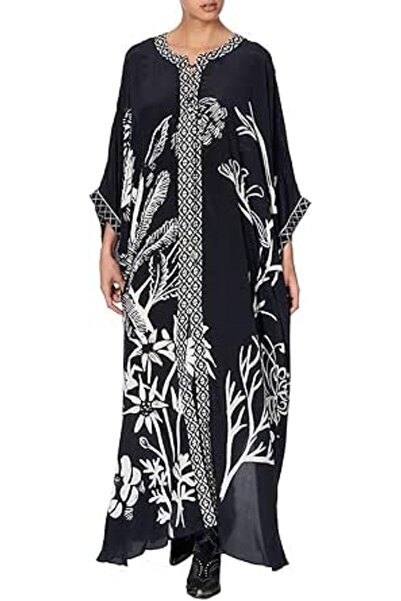 YouKD Summer Cotton Floral Long Kaftan Bohemian Kimono Beach Swimsuit Cover U...