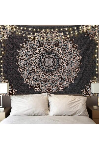 GENERAL Edeesky Black Blue Mandala Tapestry Wall Hanging Vintage Tapestries A...