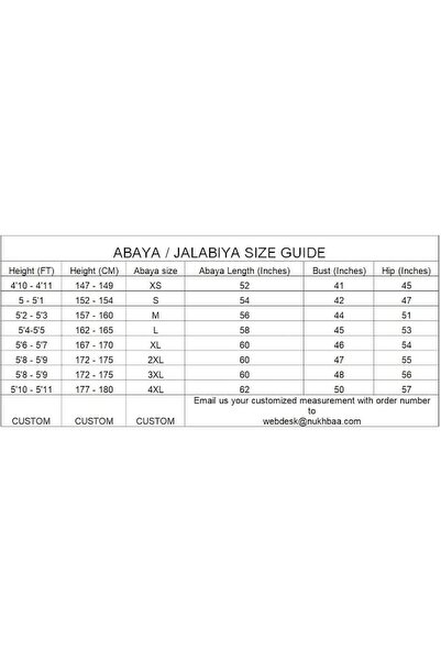 Nukhbaa Womens Premium Abaya Button Down AJ1146A Button Down (pack of 1)