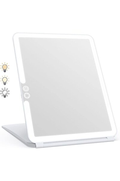 WEILY LED Makeup Mirror with 72 Lights, Dimmable Touch Screen, 3 Color Lighti...