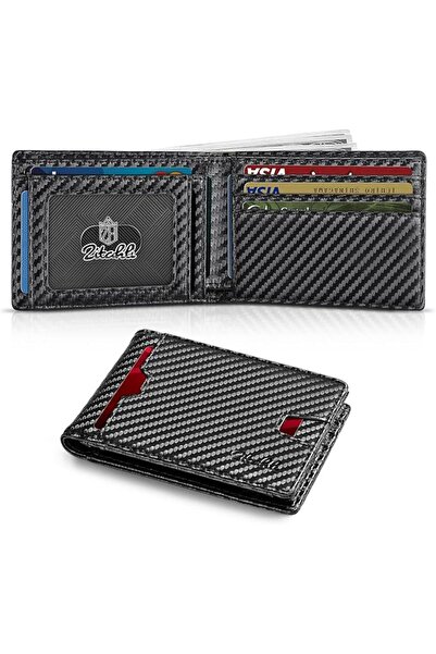 Zitahli Slim Wallet for Men with Bill Compartment RFID Leather Bifold Mens Wa...
