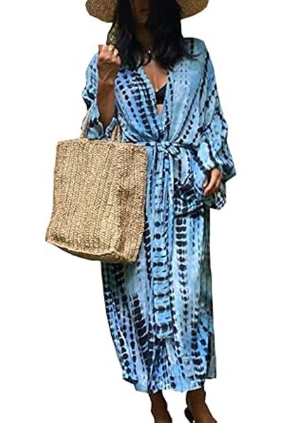 YouKD Wemon's Summer Long Kaftan Maxi Dress Bohemian Swimsuit Beach Cover Up ...