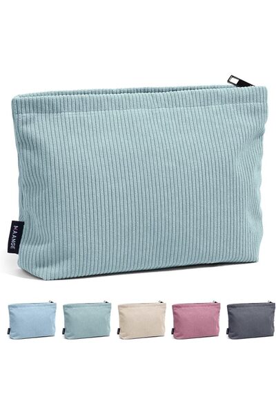 MAANGE Cosmetic Bags for Women Small Makeup Bag for Purse Corduroy Makeup Pou...