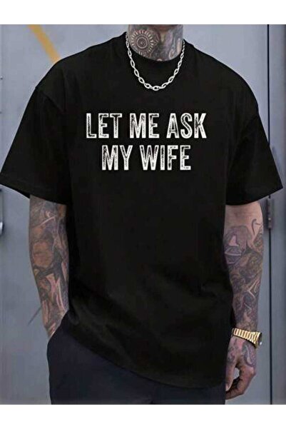 k222 Men's Summer Outfits, Let Me Ask My Wife Graphic Tees, Funny Vintage T-S...