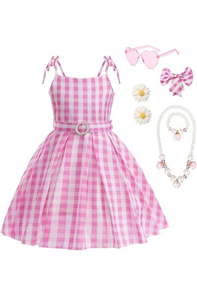 Arabest Girls Pink Costume Dress,Halloween Birthday Party,with Accessories,3-...