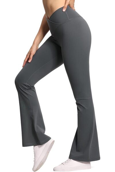 THE GYM PEOPLE Women's Flare Workout Leggings Bell Bottom Yoga Pants | Tummy ...