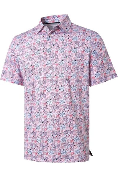 M MAELREG Men's Golf Polo Shirts Short Sleeve Striped Performance Moisture Wi...