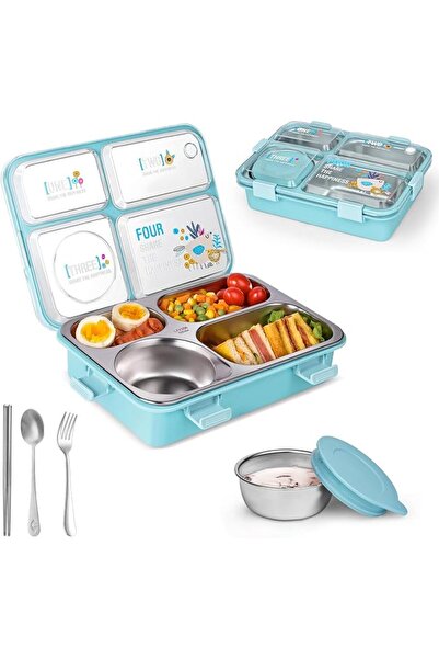 GENERAL Mylindde Bento Box, Stainless Steel Double Layer Lunch Box, Leakproof...