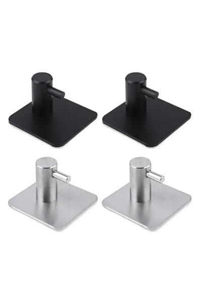 MACVI Set de 4 cârlige de perete din oțel inoxidabil — Design modern și ușor ...