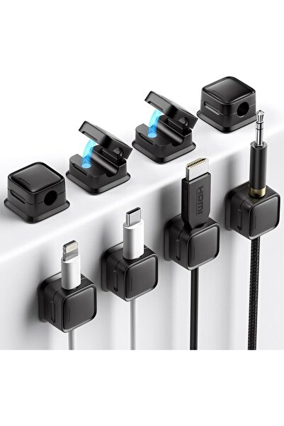 GENERAL Cord Organizer Holder, 8 Pack Magnetic Desk Cable Clips Management, H...