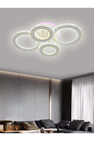 RFAN Candelabru LED RFAN, Model R9134/2+2C, Cu telecomandă, 3 tipuri de lumin...