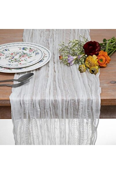 GENERAL Cheesecloth Table Runner 13.3ft Boho Gauze Cheese Cloth Table Runner ...