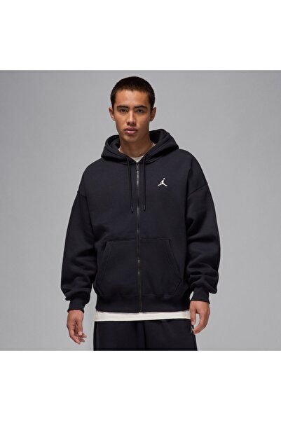 Nike Jordan Brooklyn Oversized FZ HD Erkek Siyah Sweatshirt
