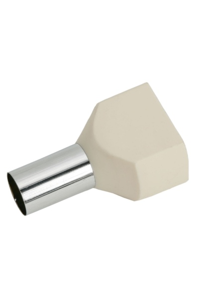 Alista Home Double ferrule for 2x16 mm² white cables, electrical connector fo...