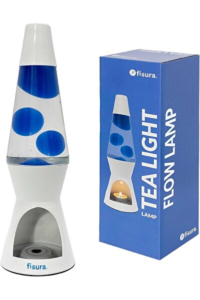 Fisura Lava Lamp with Candle. No Electricity Required. Pink & White. Eco-Frie...