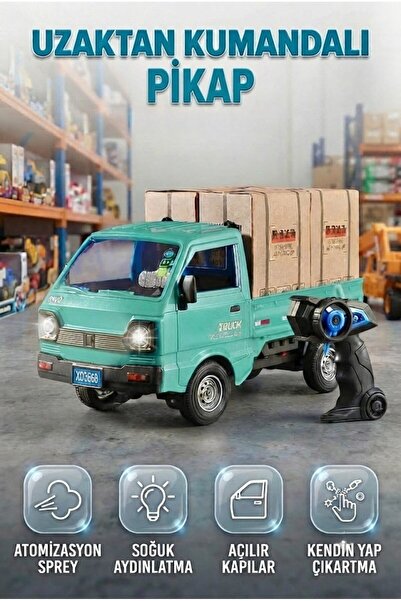 Tıfıl Toys 1:16 Ölçekli Işıklı Sesli Uzaktan Kumandalı Buhar Atışlı 2.GHz Fre...