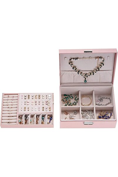 SULFAR Jewellery Box Makeup Cosmetic Case for Women 3-Layer Jewelry Box Organ...