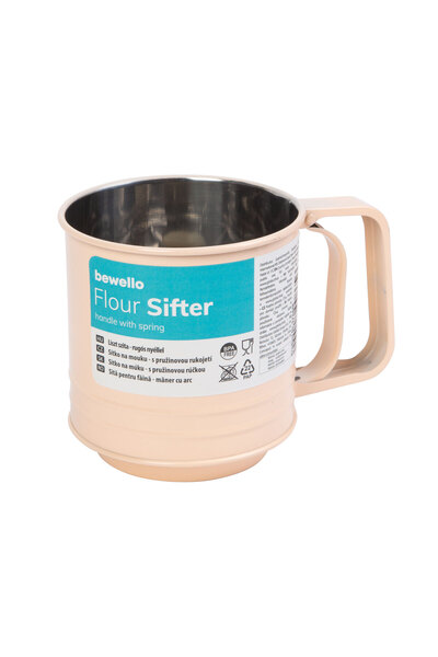 Alista Home Stainless steel flour sieve with spring 15 cm, for sifting sugar ...