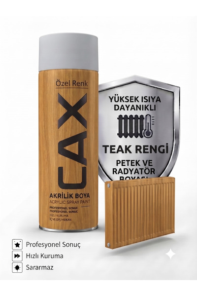 caxcolors CAX Isıya Dayanıklı Petek ve Radyatör Akrilik Sprey Boya 400ml - Hı...