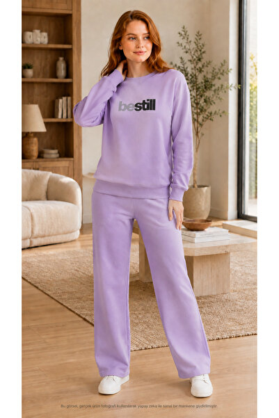 TREND EMMODA Women's Be Still Written Sweatshirt Set – Round Neck Printed Swe...