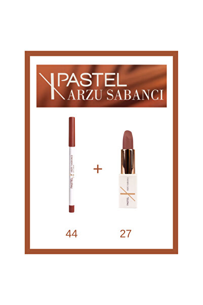 Pastel X Arzu Sabancı Lipstick 27 - Lip Pencil 44 Lip Combo Set