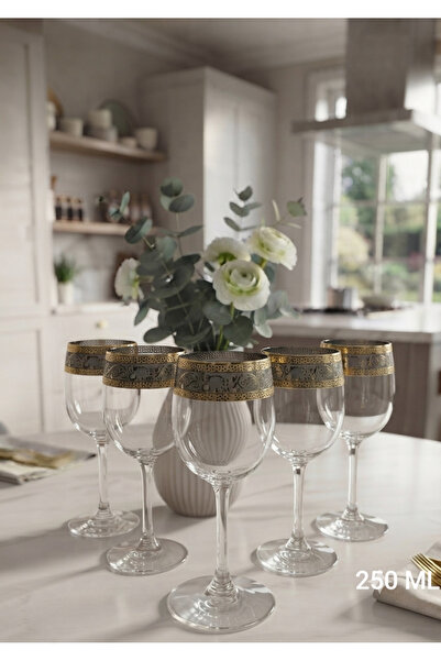 AR HOME 6-Piece Decorative Stemmed Beverage Glass