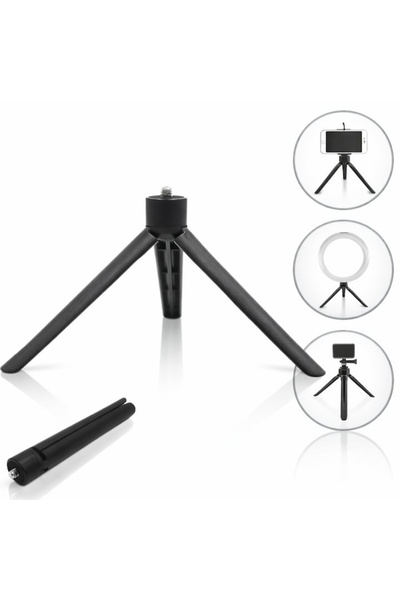 MACVI Trepied compact cu lumini inelare pentru telefon și cameră — Ideal pent...