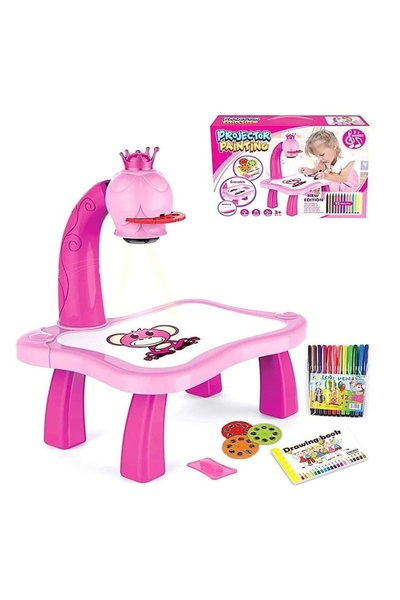 MACVI Jucărie Proiector Educativ Girafă Roz — Stimulare Creativă 🎨 🐾