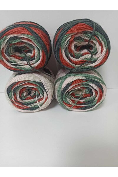 İPEK YÜN İPLİK DÜNYASI Wool Acrylic Color Transitioning Batik Knitting Yarn 4...