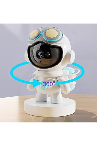 SIRKOLR 2K Robot-Shaped baby Monitor,360 Degree Rotating Camera with Night Vi...